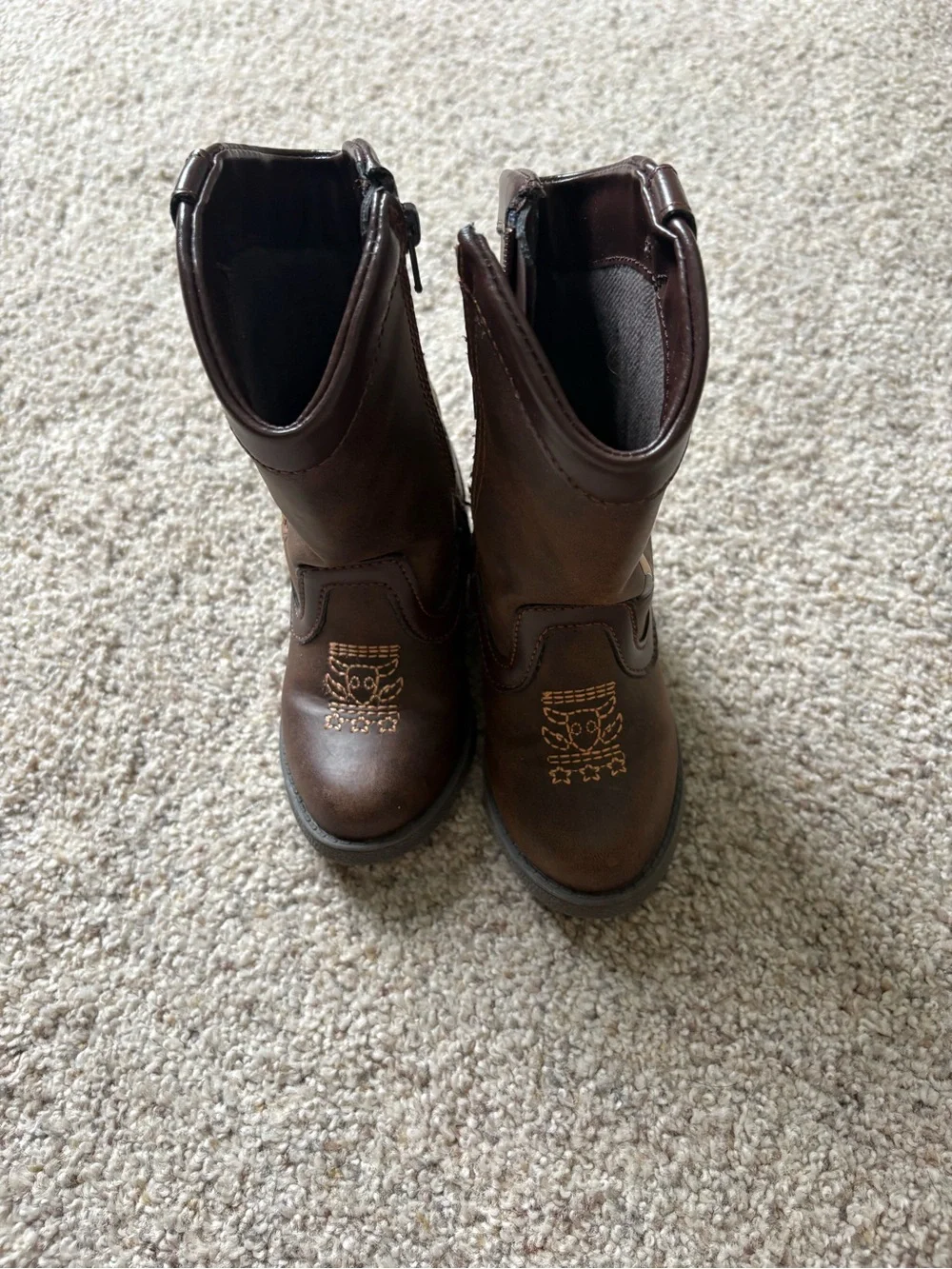 Toddler Toy Story Boots - Brown 6: Woody Western Style, Disney Licensed, Zipper